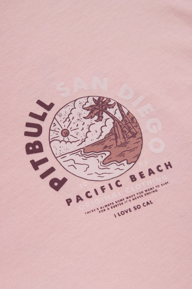 Koszulka damska T-shirt oversize Pit Bull Planet Surf różowa