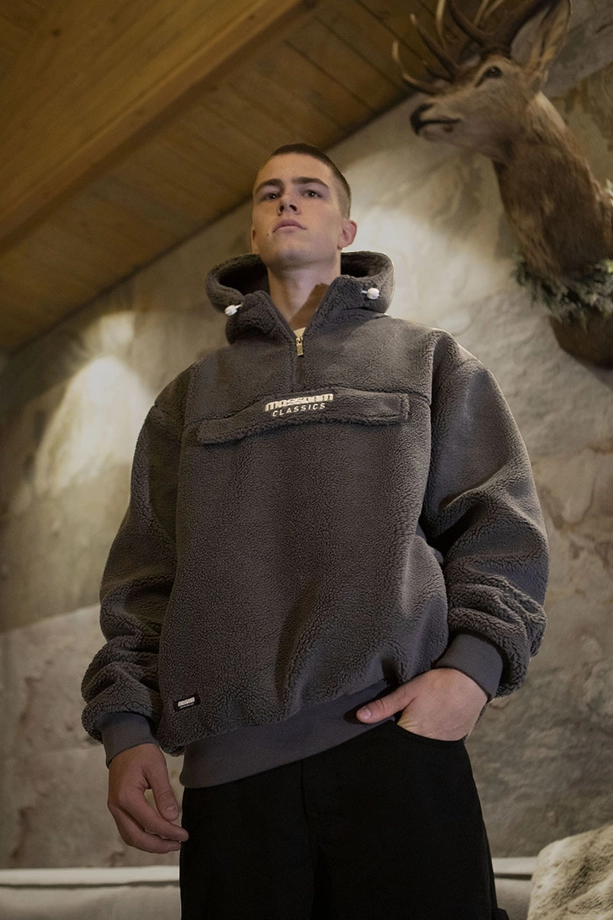 Kurtka przejściowa polarowa Mass Denim Frontside 2.0 szara