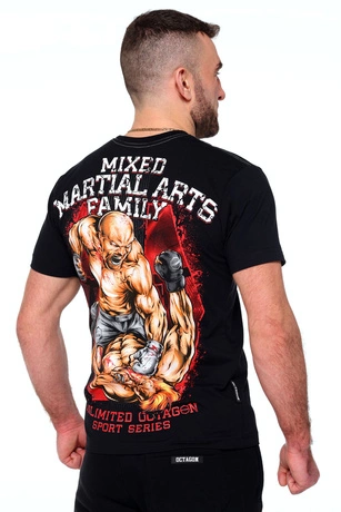 Koszulka męska T-shirt Octagon MMA Family czarna