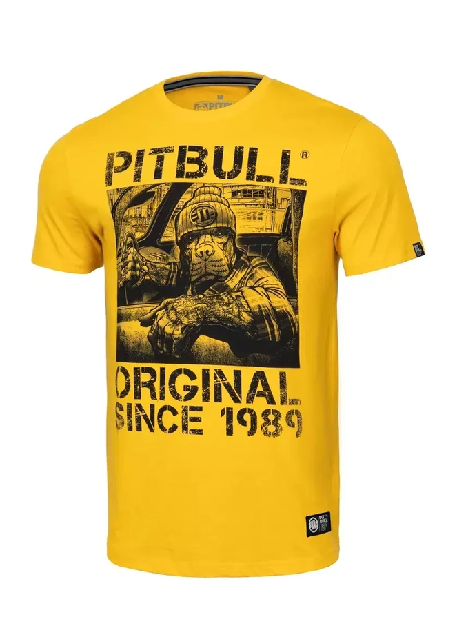 Koszulka męska T-Shirt Pit Bull Pitbull Drive żółta