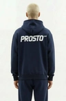 Bluza męska z kapturem half-zip Prosto Big Log Infinity granatowa