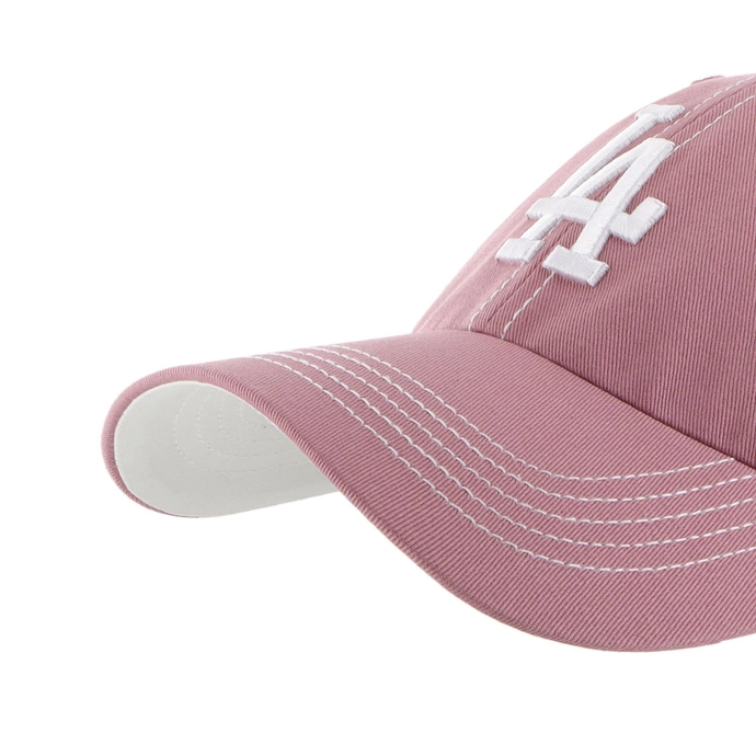 Czapka z daszkiem 47 Brand Los Angeles Dodgers Contrast Stitch Clean Up różowa