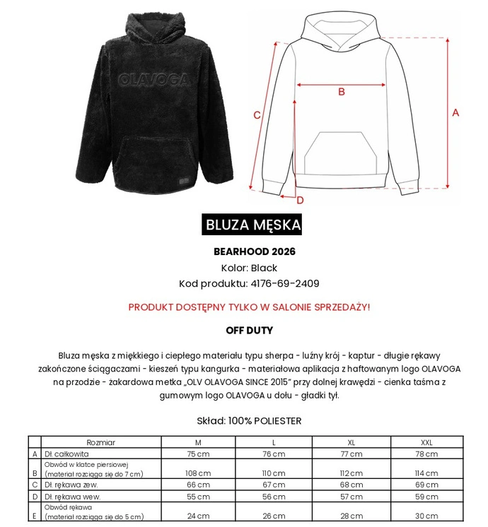 Bluza męska Olavoga BEARHOOD czarna