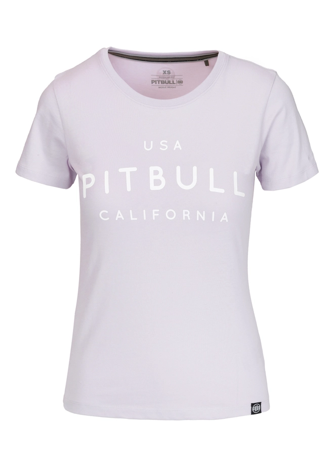 Koszulka t-shirt damska Pit Bull Pitbull USA CAL lila fioletowa