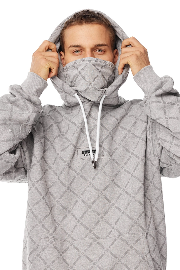 Bluza męska z kapturem Mass Dnm Monogram szara
