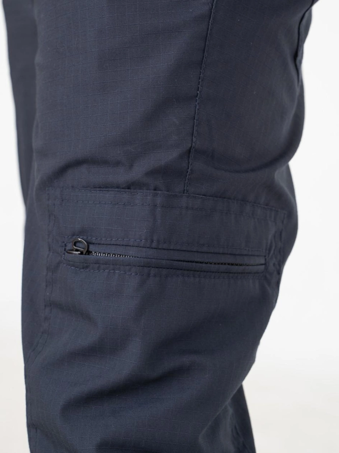 Spodnie męskie Materiałowe Jogger Bojówki Jigga Wear Crown Ripstop Cargo granatowe