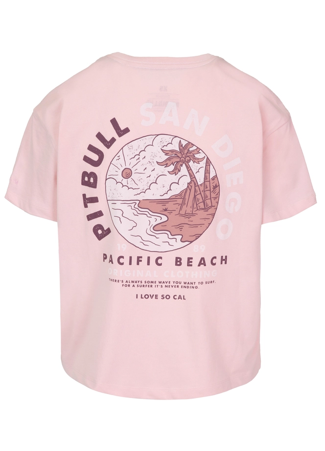 Koszulka damska T-shirt oversize Pit Bull Planet Surf różowa