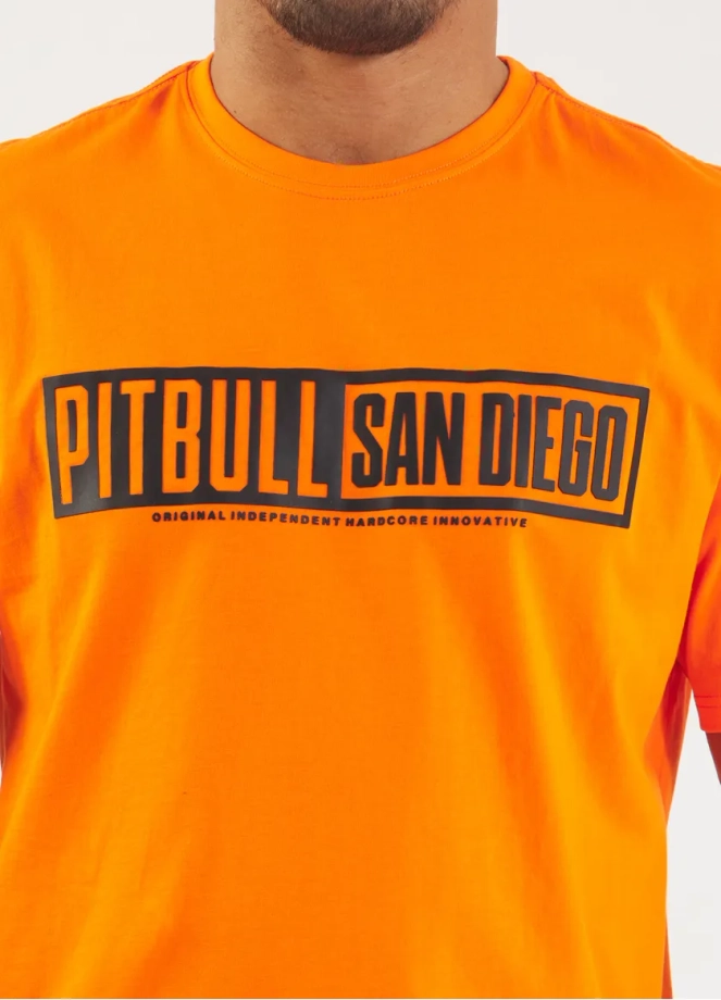 Koszulka męska T-Shirt Pit Bull Pitbull Eighty Nine Dog 25 pomarańczowa