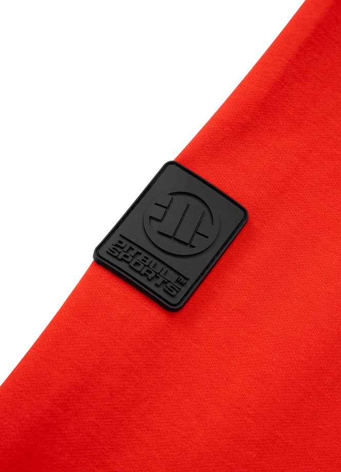 Bluza męska z kapturem Pitbull Pit Bull Hermes 24 ZIP hooded czerwona