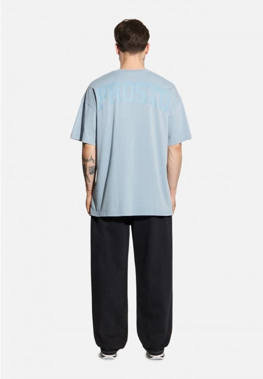 Koszulka męska t-shirt oversize Prosto Zont jasno niebieska