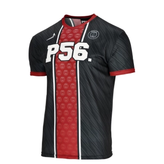 Koszulka męska T-shirt Dudek P56 Grass Football czarno/czerwona
