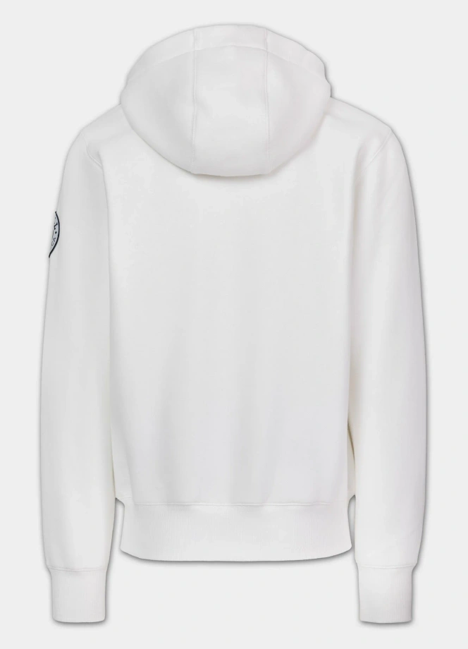 Bluza męska rozpinana z kapturem Pit Bull Norton off white biała