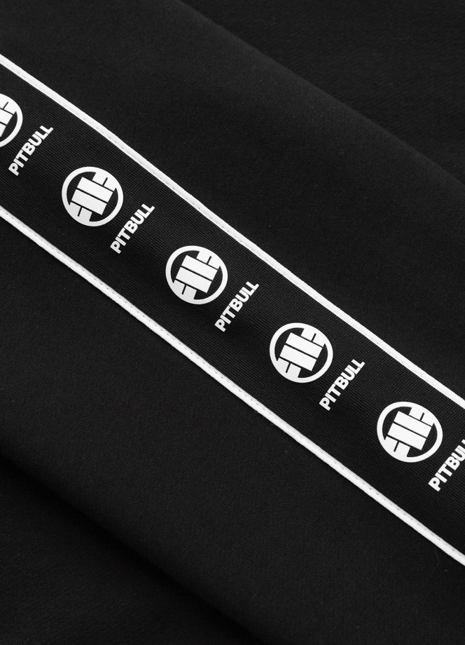Bluza męska z kapturem Pitbull Pit Bull Tape Nugget ZIP czarna