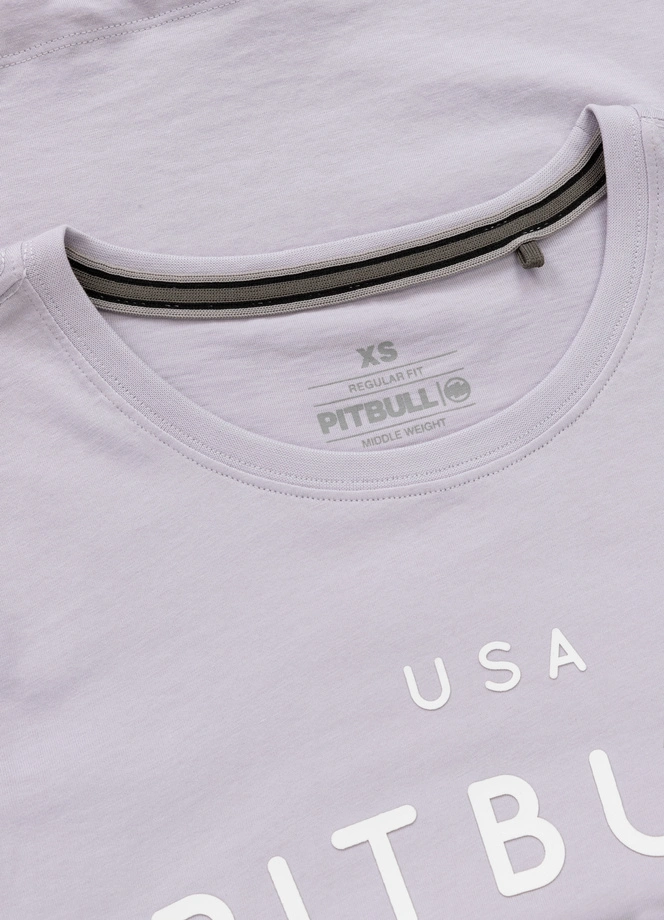 Koszulka t-shirt damska Pit Bull Pitbull USA CAL lila fioletowa