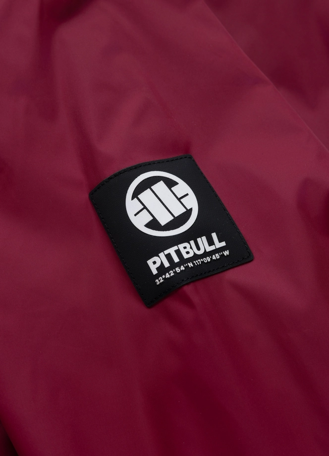 Kurtka męska wiosenna przejściowa Pit Bull Athletic Logo wiatrówka bordowa