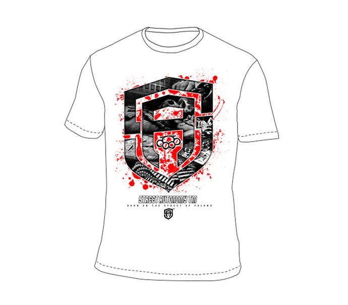 Koszulka męska t-shirt Street Autonomy Fuck biała