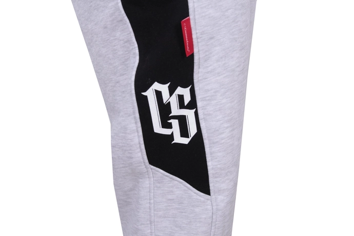 Spodnie dresowe męskie Ciemna Strefa szaro/czarne