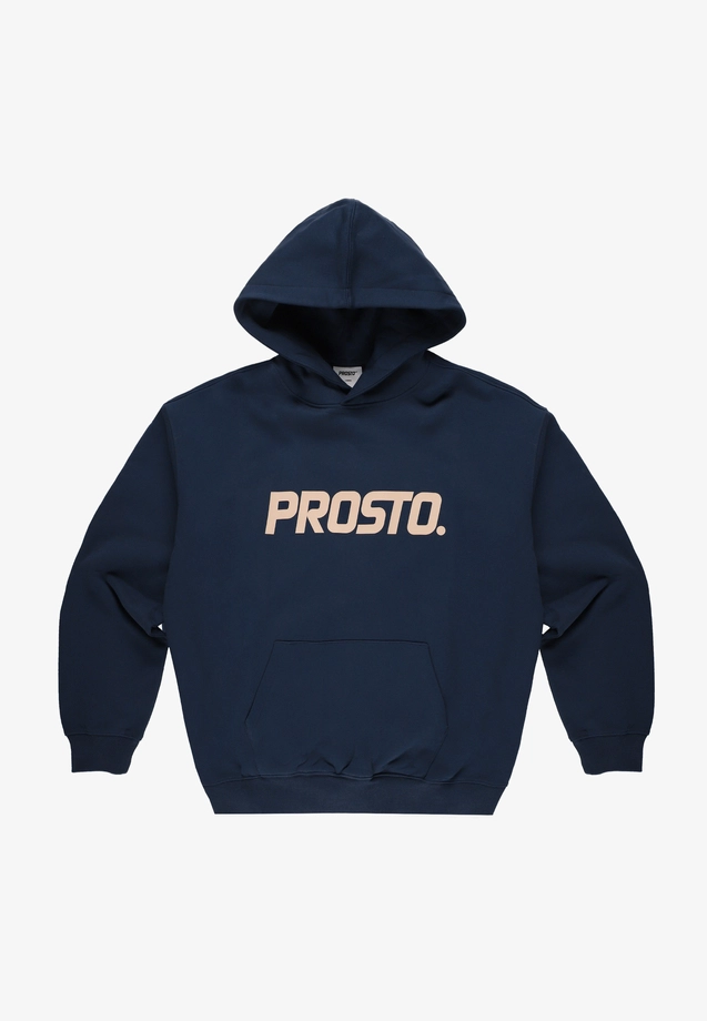 Bluza męska z kapturem streetwear Prosto Big Log granatowa