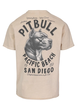 Koszulka męska T-Shirt Pit Bull Pitbull Denim Washed Raw Pacific ultra kremowa