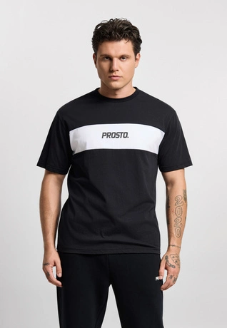 Koszulka męska t-shirt Prosto Root czarno/biała