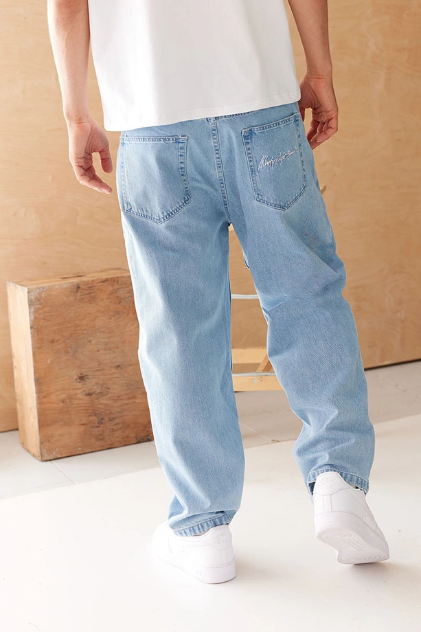 Spodnie męskie Jeans Extra Baggy Mass Denim Authentic jasno niebieskie