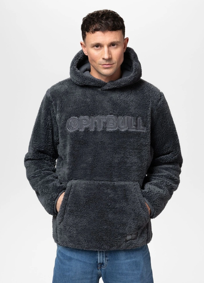 Bluza męska z kapturem Pit Bull Aragon grafitowa