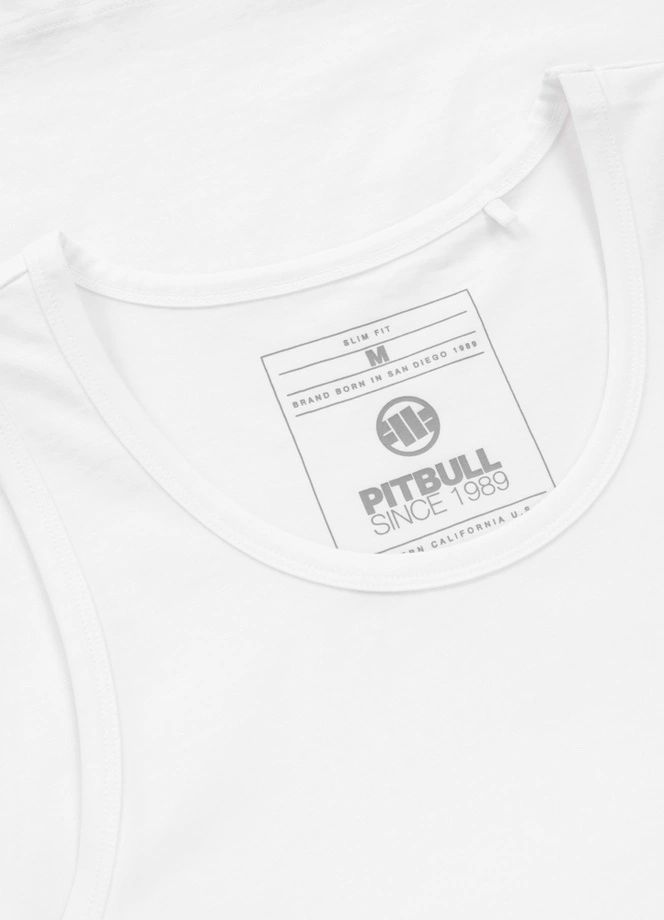 Koszulka męska tank top Pitbull Small Logo biała