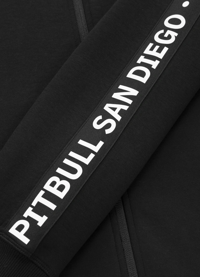 Bluza damska rozpinana z kapturem Pitbull Explory Tape czarna