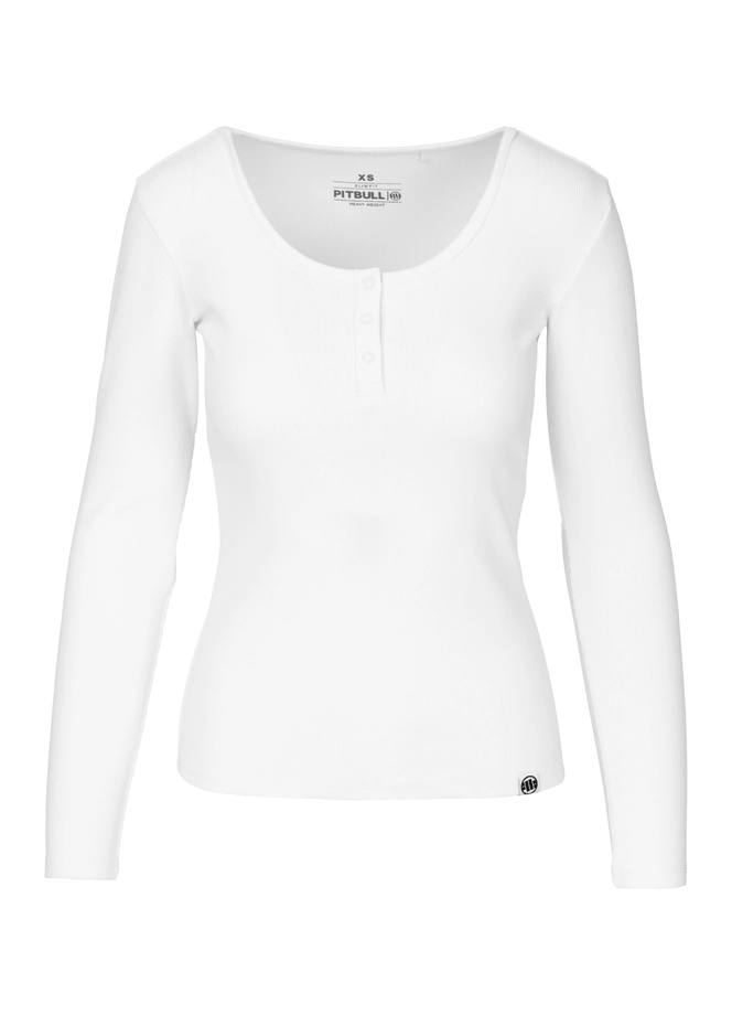Koszulka longsleeve damski Pit Bull Rib biała
