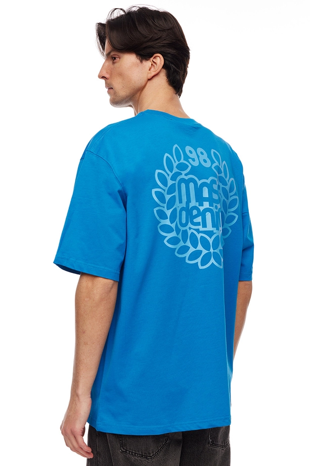 Koszulka męska t-shirt Mass Dnm Base Back niebieska