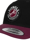 Czapka z daszkiem Snapback Trucker Pit Bull Pitbull San Diego CA czarno/bordowa