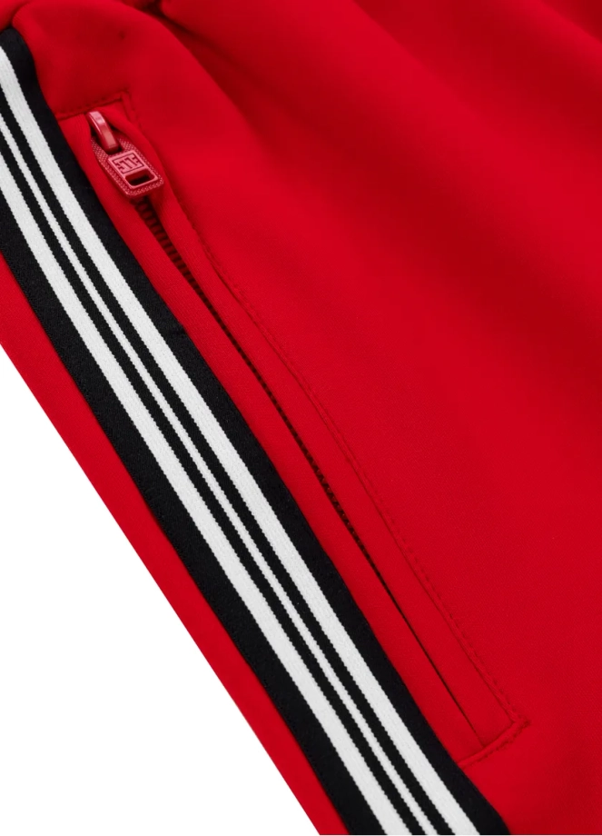 Spodnie dresowe męskie Pitbull Oldschool Nelson czerwone