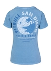 Koszulka damska T-shirt Pit Bull Planet Surf sprany niebieski
