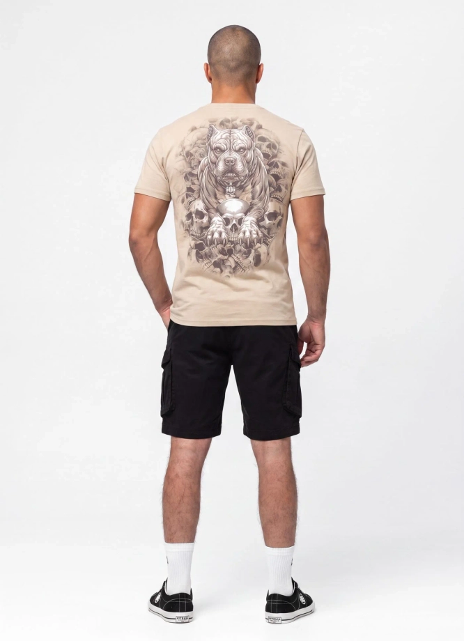 Koszulka męska T-Shirt Pitbull West Coast Guardian Angel beżowa