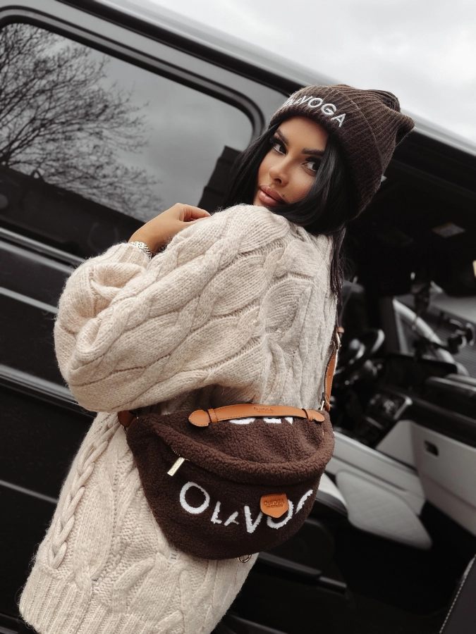 Torebka nerka damska Olavoga Reo brązowa