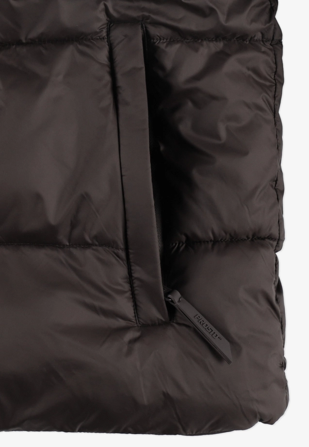 Kurtka zimowa męska Prosto Puffer 404 ciemno brązowa