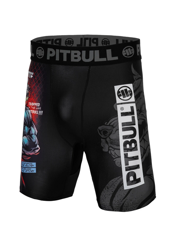 Spodenki szorty sportowe Pit Bull Pitbull Compression Masters of MMA Hilltop czarne