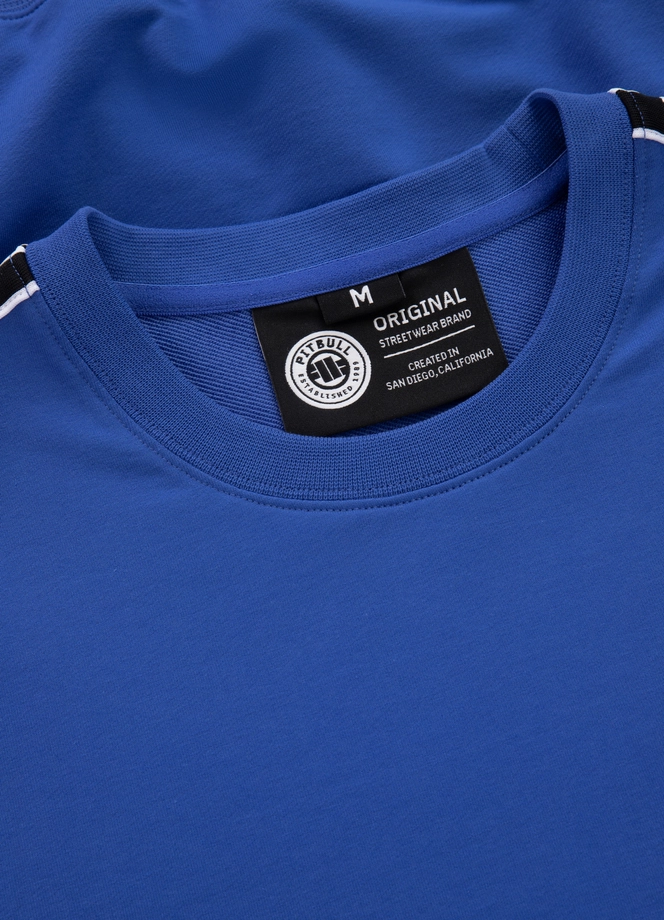 Bluza męska bez kaptura Pitbull Pit Bull Tape Nugget niebieska