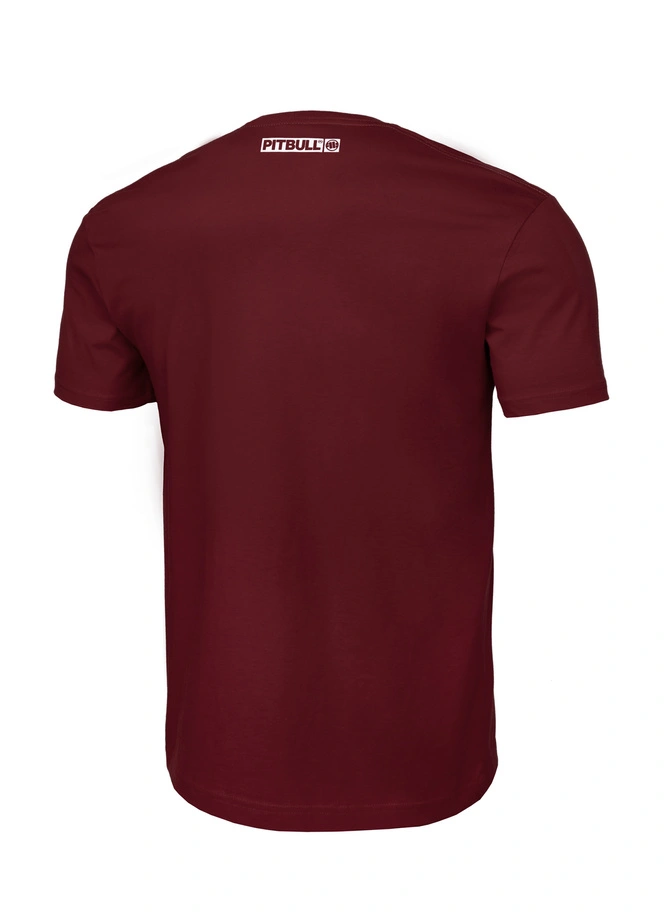 Koszulka męska T-Shirt Pitbull Hilltop bordowa burgundowa