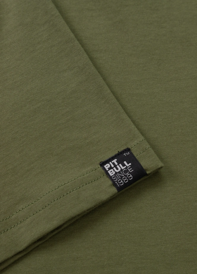 Koszulka męska T-Shirt Pitbull Small Logo oliwkowa zielona