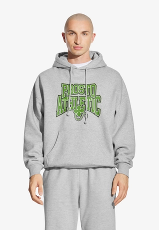 Bluza męska z kapturem oversize Prosto Chicago szara