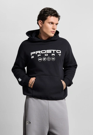 Bluza męska z kapturem Prosto Target czarna
