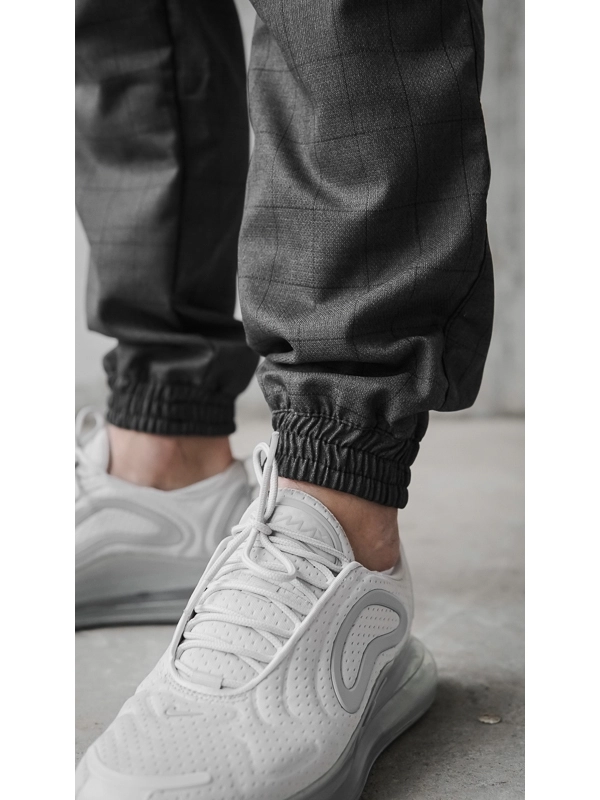 Spodnie męskie materiałowe jogger Środowisko Miejskie Classic Icon szare