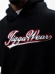 Bluza męska z kapturem oversize Jigga Wear Written Logo czarna