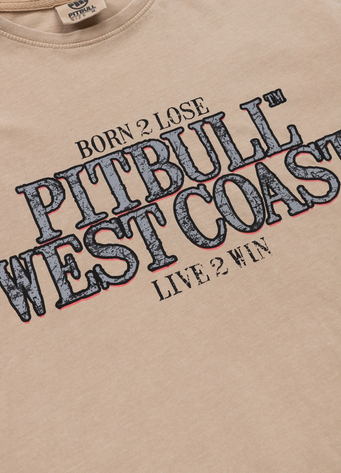 Koszulka męska T-Shirt Pit Bull Pitbull Denim Washed Ace Of Spades II beżowa