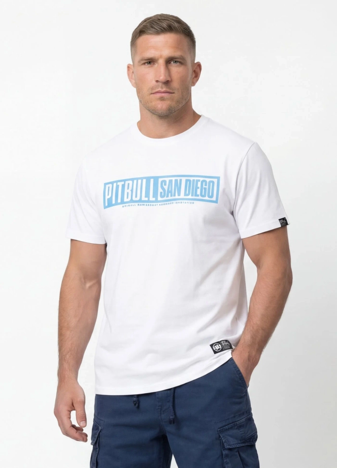 Koszulka męska T-Shirt Pitbull Eighty Nine Dog biała