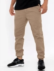 Spodnie męskie Materiałowe Jogger Jigga Wear Crown sand beżowe