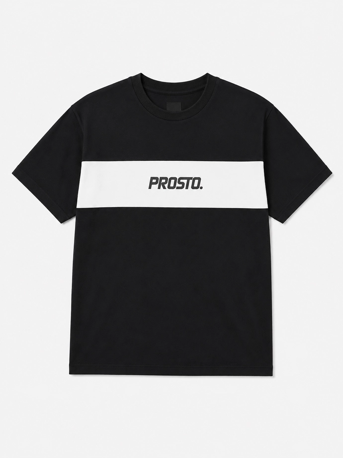 Koszulka męska t-shirt Prosto Root czarno/biała
