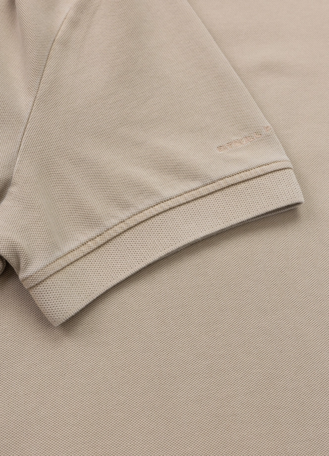 Koszulka męska Polo Pitbull Pique Small Logo Washed beżowa