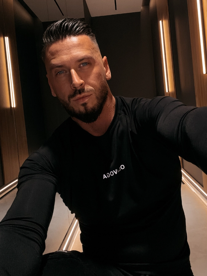 Koszulka longsleeve męski Olavoga Zuri czarny